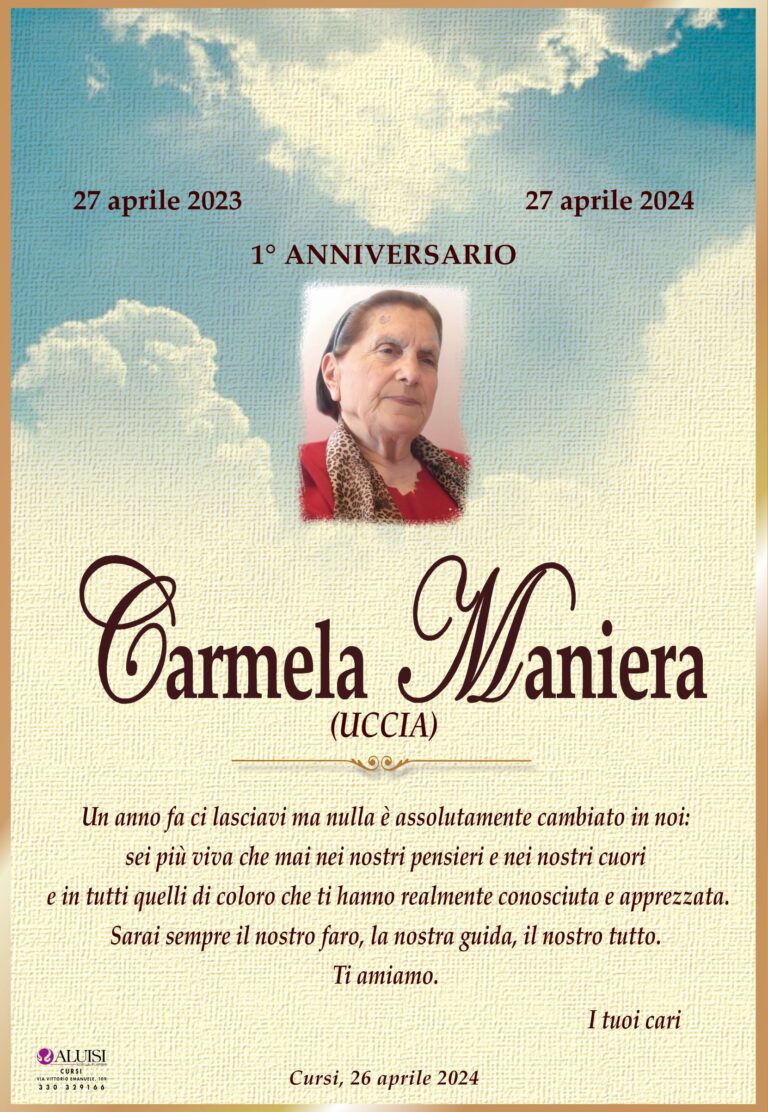 anniversario CARMELA MANIERA 1