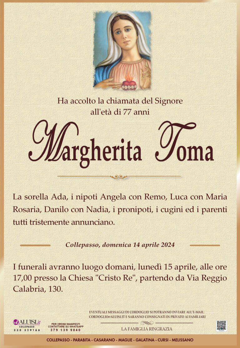 annuncio MARGHERITA TOMA