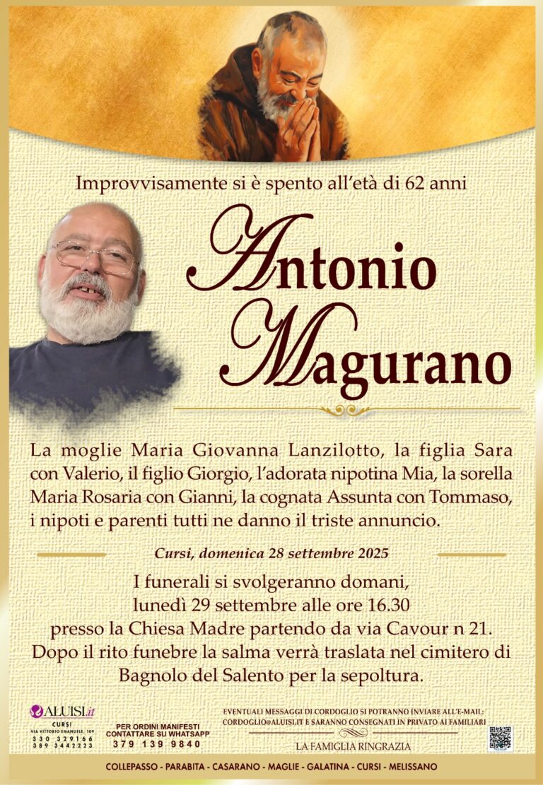 ANNUNCIO - ANTONIO MAGURANO