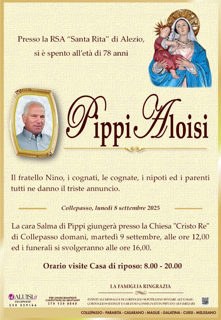 ANNUNCIO - GIUSEPPE ALOISI