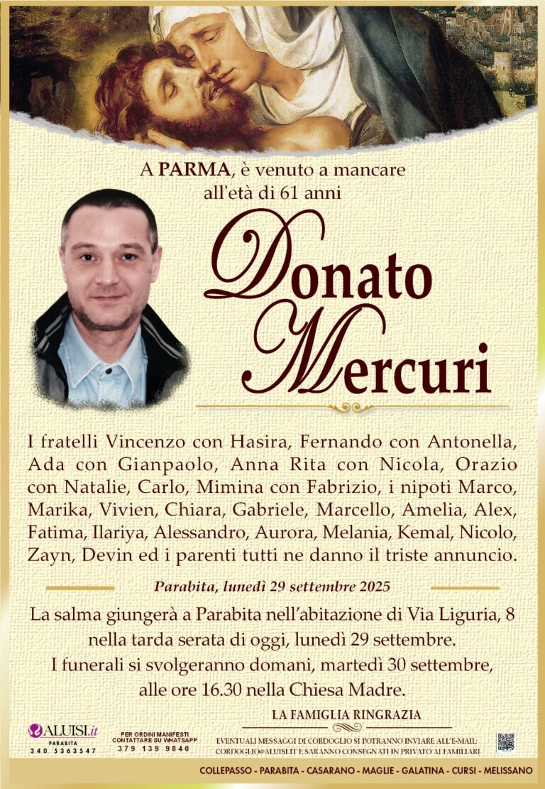 annuncio DONATO MERCURI