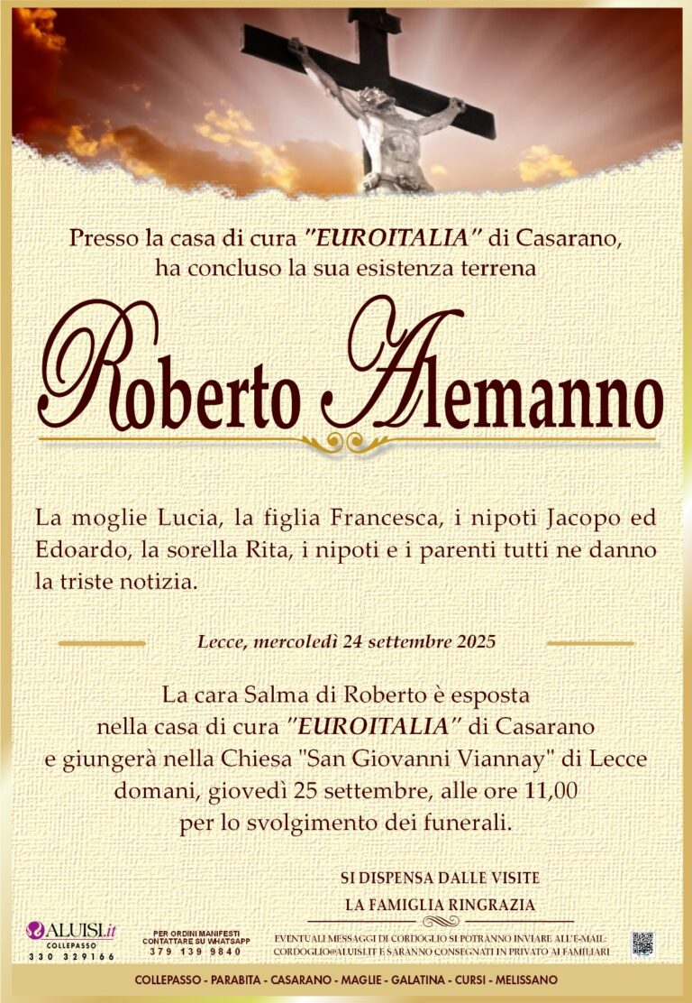 annuncio ROBERTO ALEMANNO