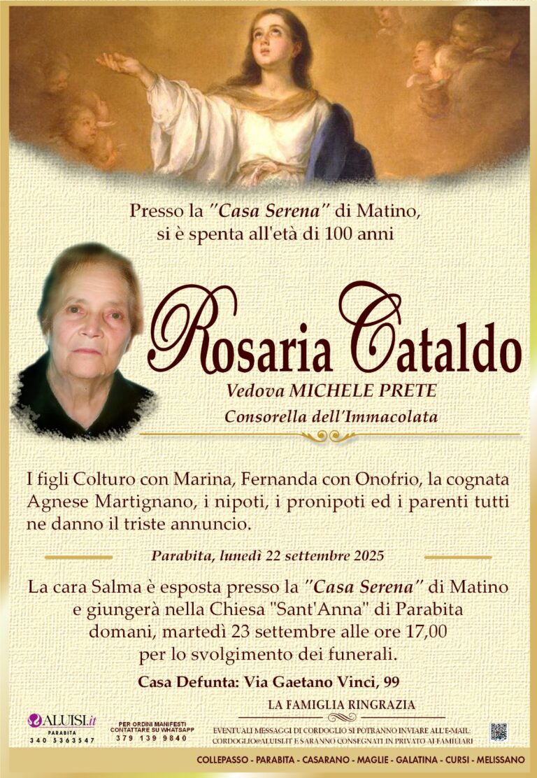 annuncio ROSARIA CATALDO