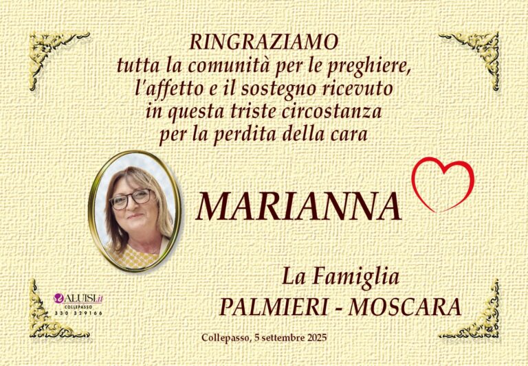ringraziamenti moscara