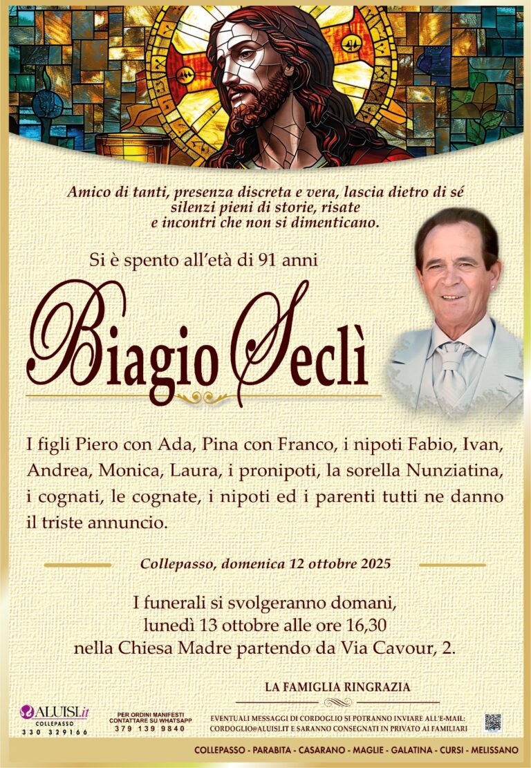 ANNUNCIO - BIAGIO SECLI