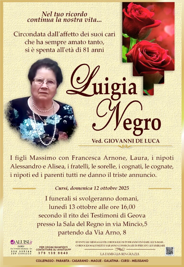 annuncio - LUIGIA NEGRO