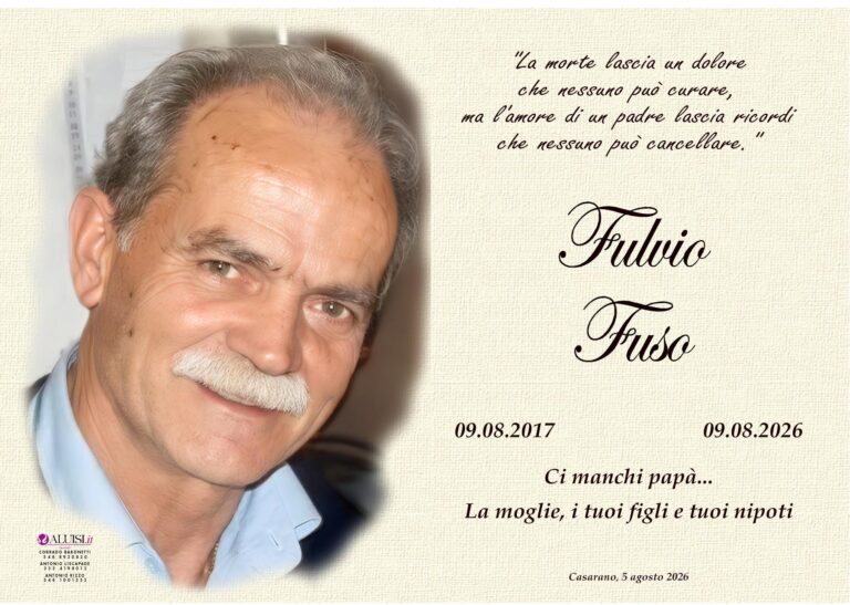 anniversario FULVIO FUSO CASARANO 2026