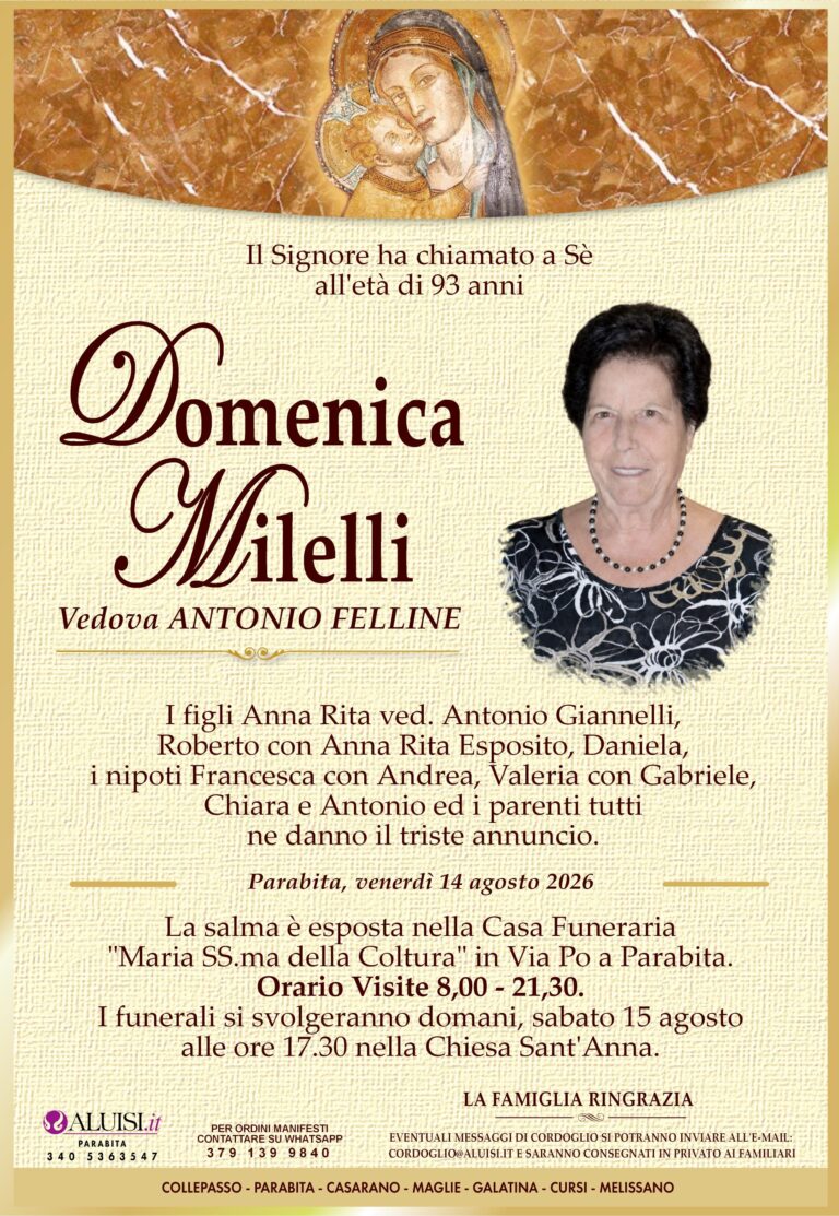 annuncio DOMENICA MILELLI