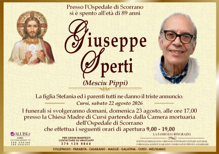 annuncio GIUSEPPE SPERTI