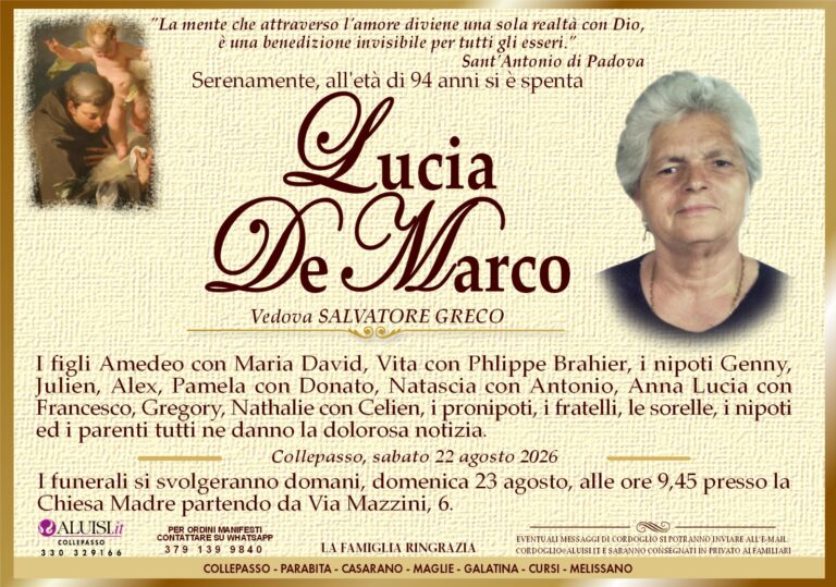 annuncio LUCIA DE MARCO or