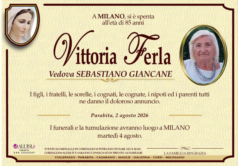 annuncio VITTORIA FERLA Milano Parabita