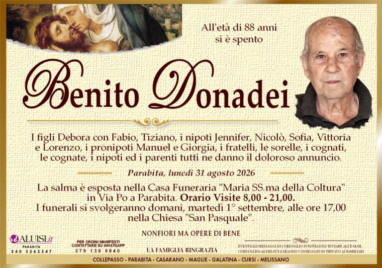 annuncio orizz BENITO DONADEI