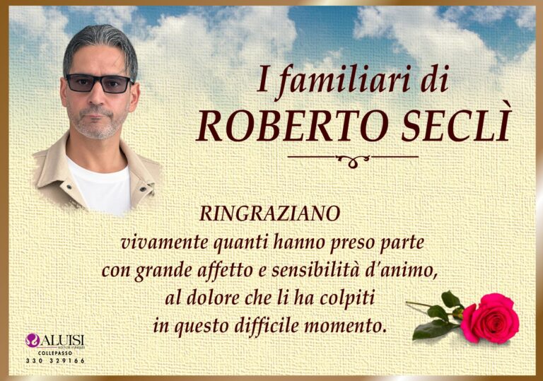 RINGRAZIAMENTI ROBERTO