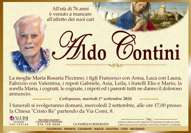 annuncio ALDO CONTINI