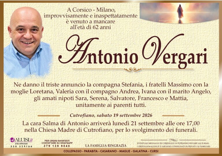 annuncio ANTONIO VERGARI