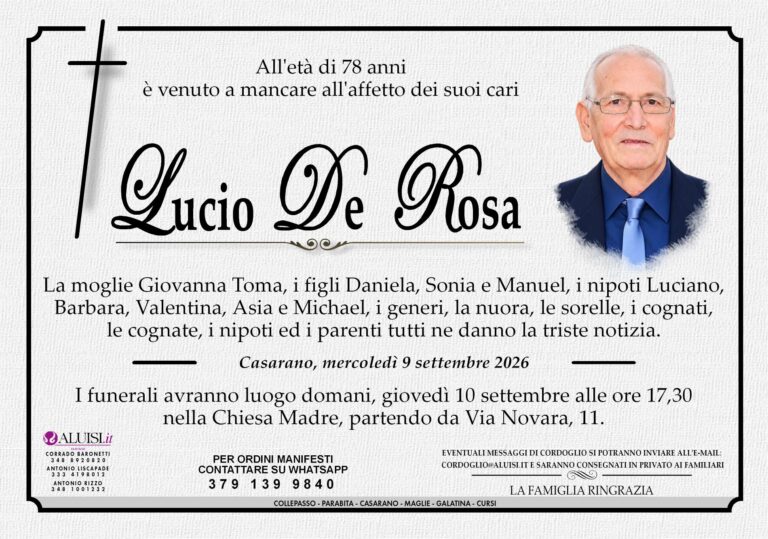 annuncio LUCIO DE ROSA orizz