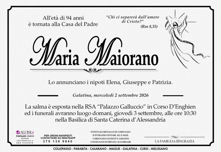annuncio MARIA MAIORANO