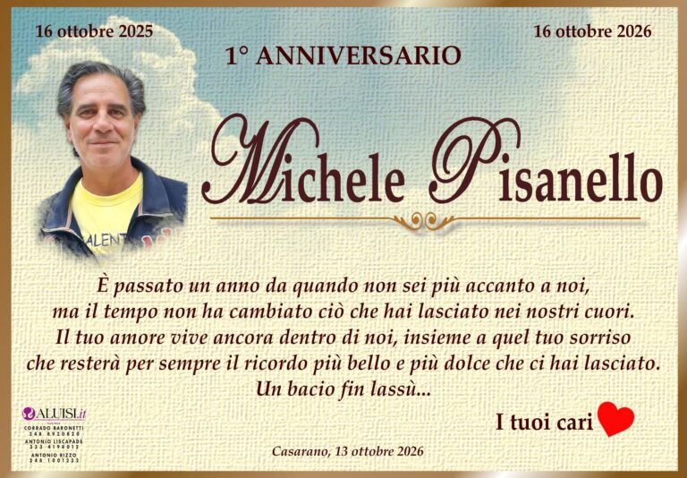 1°Anniversario MICHELE PISANELLO casarano