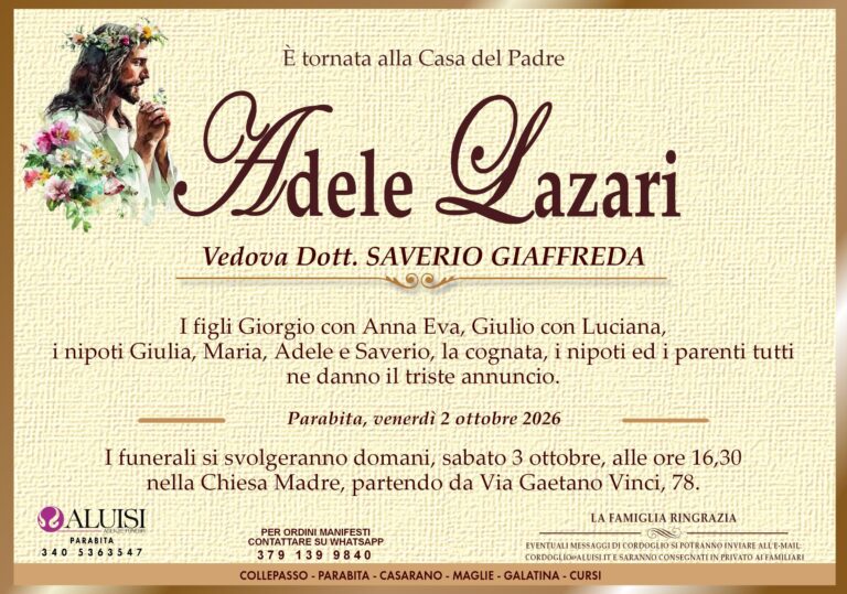 annuncio ADELE LAZARI