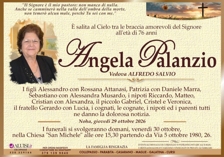 annuncio ANGELA PALANZIO
