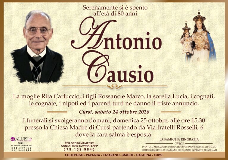 annuncio ANTONIO CAUSIO