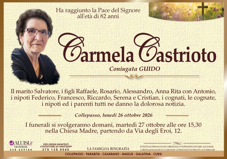 annuncio CARMELA CASTRIOTO