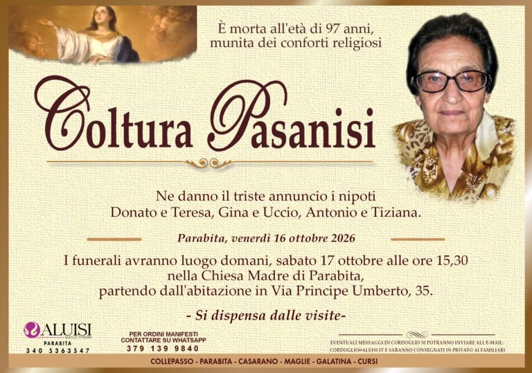 annuncio COLTURA PASANISI