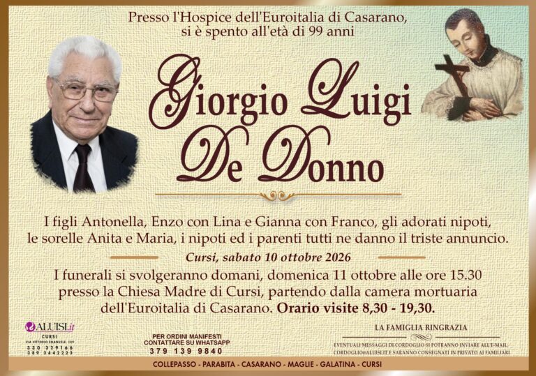 annuncio GIORGIO LUIGI DE DONNO