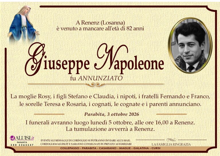 foto annuncio GIUSEPPE NAPOLEONE parabita
